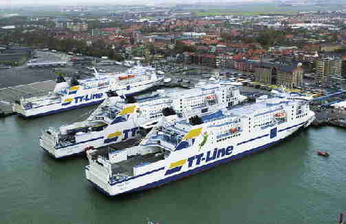 TT-Line Schiffsflotte im Hafen von Trelleborg (Fr die Internetgestaltung) 002